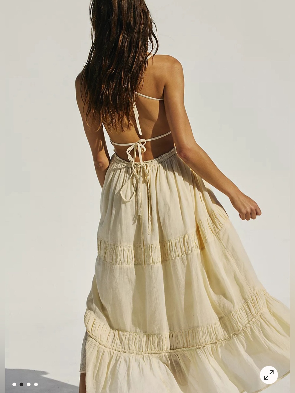 Free People Taking Sides Maxi Dress 
color wet plaster